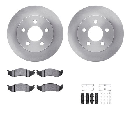 Dynamic Friction Co DFC Brake Rotor- Heavy Duty Brake Pad includes Hardware 6412-42103