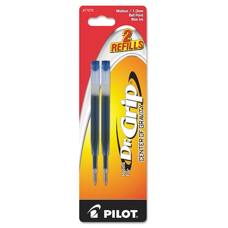Pilot Refill for Dr. Grip Center of Gravity Ballpoint Pens, Medium Conical Tip, Blue Ink, 2PK 77272