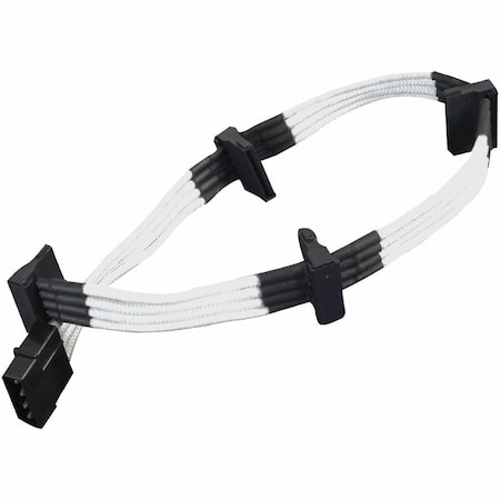 Silverstone 4 Pin to 4 SATA 320 mm Extension Power Cable PP07-BTSW