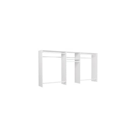 Easy Track 4ft-8ft W Basic Hanging Closet Kit, White OK1448