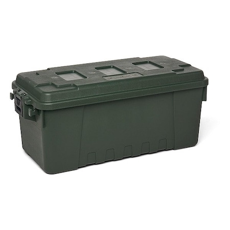 Plano Stackable Storage Trunk W/ Lid, 27 gal, 37-1/2 in L x 18 in W x 14 in H, Green, Plastic PLA19OD