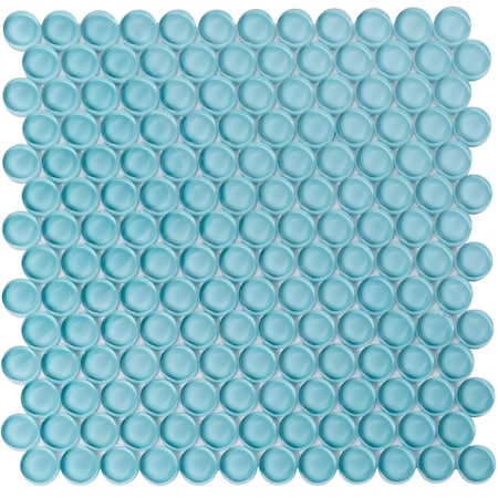 Apollo Tile Sky Blue 12 in x 12 in Glass Glossy Floor and Wall Mosaic Tile 5 sqft/case, 5PK APLPN88041A