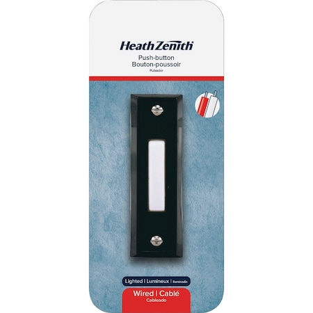 Heath-Zenith Wired Black Doorbell Push-Button 18000104