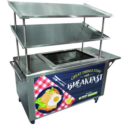 Advance Tabco Mobile Serving Cart 65-1/2 in.W x 30 in.D x 65-7/8 in.H push handle CPU-MC-52