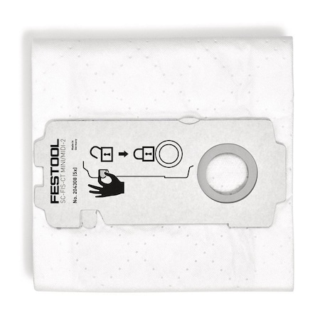 Festool SELFCLEAN Filter Bag SC-FIS-CT MINI/MIDI-2/5/CT15, 5PK 204308