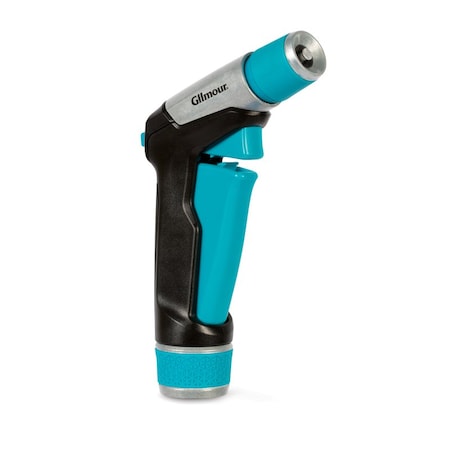 All-Source Gilmour Stainless Steel Adjustable Pistol Nozzle, Black & Green 825602-1001