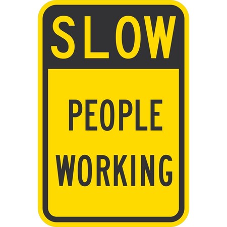 Lyle People Working, 12x18, Diamond Grade, Yellow G-2999-DG_12x18