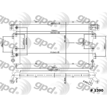 Global Parts Distributors Radiator 1390C
