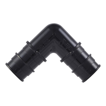 Sharkbite Elbow, 3/4 in, Barb, 90 deg Angle, Acudel Polymer, Black, 150 to 160 psi Pressure UA256A5