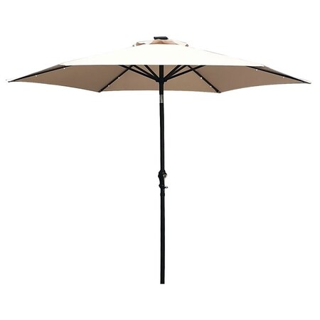 Seasonal Trends Tilt/Crank Market Umbrella with LED Lights, 94.4 in H, 106.2 in W Canopy, 106.2 in L Canopy 59792