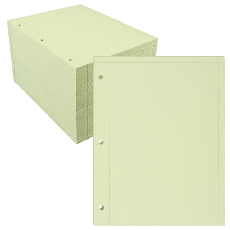 Roaring Spring Case of Engineer Pad, 8.5"x11", 100 sht, 5x5 Printed Back Enclosed Grid, Heavy Backing, 3-Hole Punch, PK24 95382cs