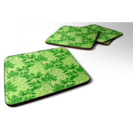 Carolines Treasures Watercolor Parsley Foam Coaster, Set of 4 BB7573FC