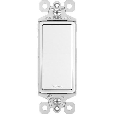 Pass & Seymour Wall Switch, Rocker, 15 A, White TM870WAMCC4