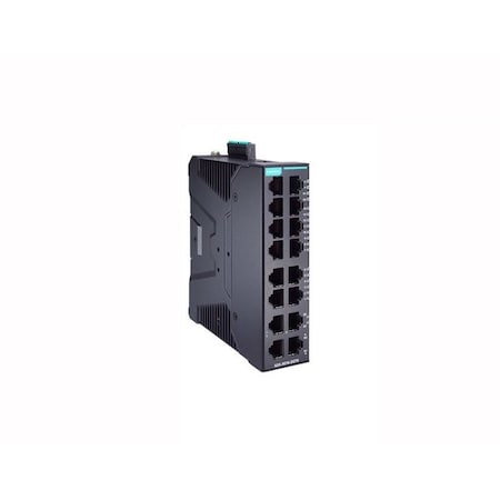 Moxa Compact industrial smart Ethernet switch with 14 10/100BaseTX ports, 2 10/1 SDS-3016-2GTX-T