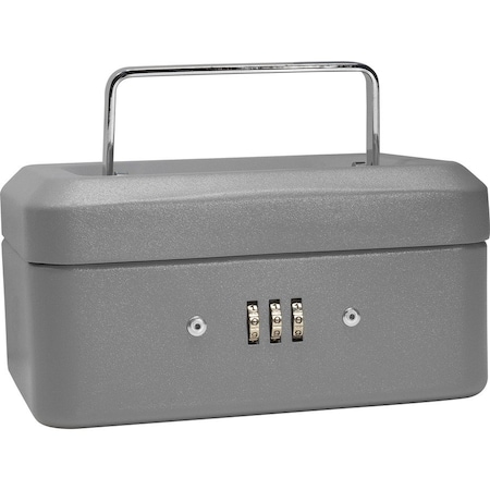 Barska CashBox, Gray, Steel, 6inH, 3-1/2inW CB11782