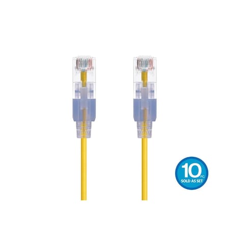 Monoprice SlimRun Cat6A Ethernet Patch Cable - Snagless RJ45_ UTP_ Pure Bare Cop 16327