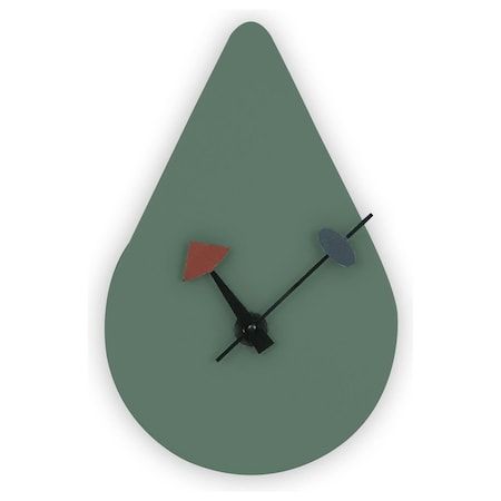 Leisuremod Manchester Modern Rain Drop Design Silent Non-Ticking Wall Clock, Ocean Green MCLT14OG