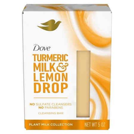 Dove Turmeric Milk and Lemon Drop Radiance Amplifier Plant Milk Cleansing Bar Soap, 5 Ounce, 72PK 64786883