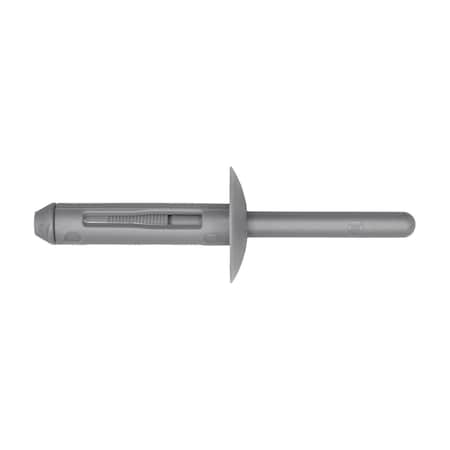 Auveco Gray Nylon Rivet 1/4in Diameter 5/32in 3/8in Grip, 25PK 17496