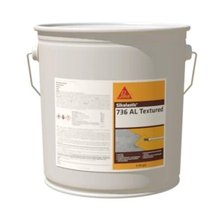 Sika Sikalastic 736 AL Textured Low VOC, Elastomeric Polyurethane Pre-textured Top Coat, Tan, 5 gal Pail 564700