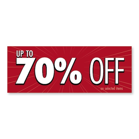 Signmission 70% Off, 12 Inch, Decal D-12-30337