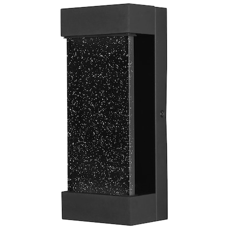 Sunlite 12in. LED Rectangular Clear Acrylic Panel 3000K Dimmable Black Outdoor Up & Down Wall Sconce 81040-SU