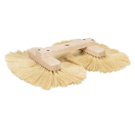 Wallboard Tool 62-009 Double Texture Brush, 4 in W Blade, Tampico Blade, Wood Handle 40252