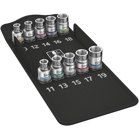 Wera 8790 HMC HF 1 Zyklop socket set with 1/2 in drive, with holding function, 10 pieces 5004203001