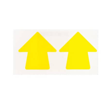 Brady Aisle Marking Tape Arrows - Adhesive Vinyl, Solid Color, Yellow, 3in, 100PK 121047