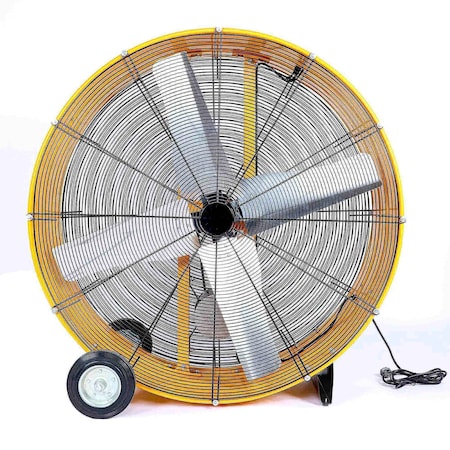 Edendirect Heavy Duty Metal Industrial Drum Fan 42 inches, 2 Speed, 18636 CFM, 1 third HP, 360 degrees Tilt ZR-HIFANXDRUM42