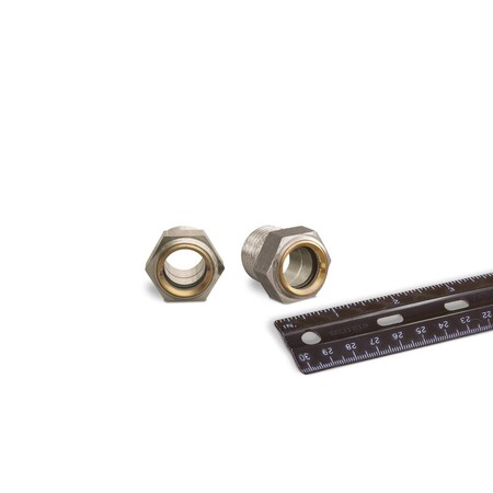 Oil-Rite Gasketed Window Sight NPT Thread - 1/2in. NPT, 15/16in., None, 125 PSI, Buna-N, 19/32in. B1740-3