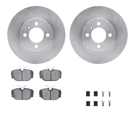 Dynamic Friction Co DFC Rotors with EURO 5000 Ceramic Brake Pads includes Hardware 6612-31063