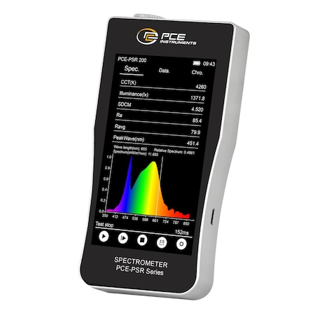 Pce Instruments Plant light spectrometer, 350-800 nm with 5-200000 lx and PAR/PPFD plant metrics PCE-PSR 200