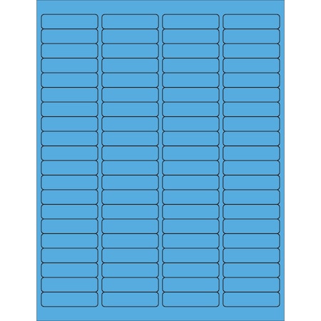 Tape Logic 1 15/16 x 1/2in Fluorescent Blue Rectangle Laser Labels, 8000PK LL171BB