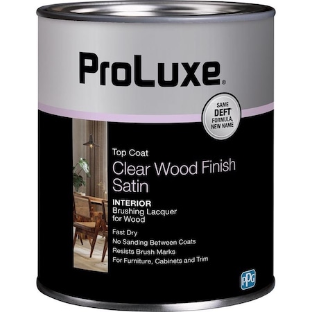 Deft ProLuxe Satin Clear Oil-Based Brushing Lacquer 1 qt PLX017/04