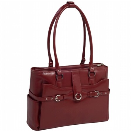 A1 Luggage Willow Springs - Red Leather Ladies Briefcase A12611520