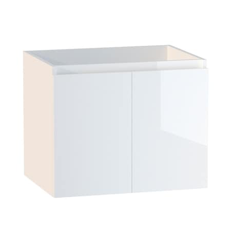 Homeroots 24" White Wood Freestanding Bathroom Vanity With White Sink And Two Drawers 627411