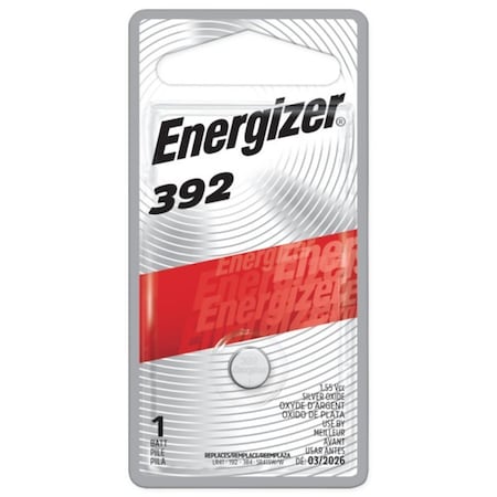 Energizer Coin Cell Battery, 1.5 V Battery, 44 mAh, Silver Oxide 392BPZ