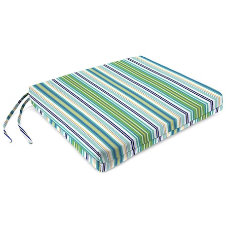 Jordan Mfg Multicolored Stripe Polyester Seat Cushion 2 in. H X 17 in. W X 19 in. L 9670-6418A