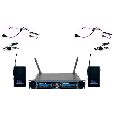 Vocopro PRO UHF/DIGITAL HYBRID WIRELESS BODYPACK 907.2 909.8 UDH-DUAL-B2