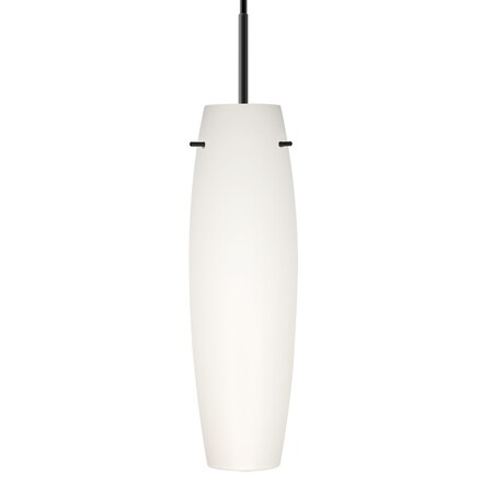 Besa Lighting Besa Suzi 11 Pendant, Opal Matte, Black Finish, 1x 9W MAX E26 Base 1JT-412107-LED-BK
