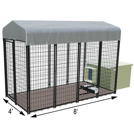 K9 Kennel Store 4ft X 8ft Value Kennel and Cube Dog House Combo Ultimate UVL4X8CUBCM
