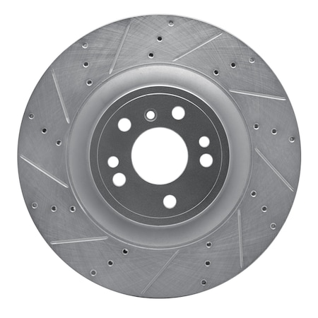 Dynamic Friction Co DFC Brake Rotor - Drilled and Slotted - Silver 631-63146L