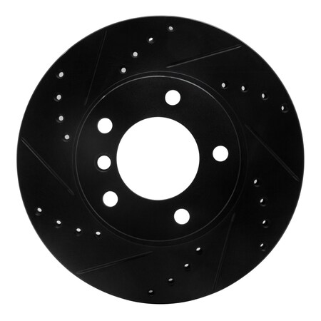 Dynamic Friction Co DFC Brake Rotor - Drilled and Slotted - Black 633-31027L