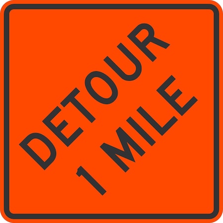 Lyle Detour 1 Mile, 36x36, Engineer Grade, Orange G-16094-EG_36x36