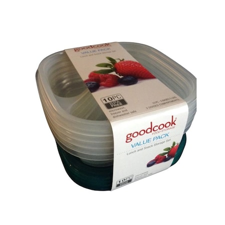 Good Cook Food Storage Square Container, 10PK 10475