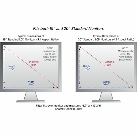 Kantek LCDPRT NOGLAREFLT 19-20 LCD19