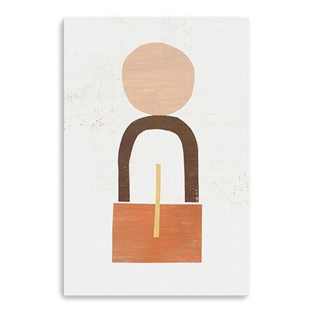 Homeroots Abstract Orange Shapes In Balance Unframed Print Wall Art 398966