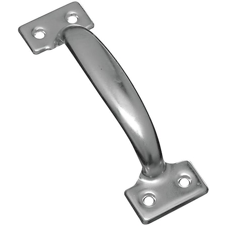 National Hardware Door Pull, 1-3/4 in W, 1.62 in D, Steel, Zinc N116-707