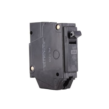 Ge Industrial Solutions Circuit Breaker, THQL Series, 20A, 1 Pole, 120/240V AC, 10kA at 120/240V AC THQL1120